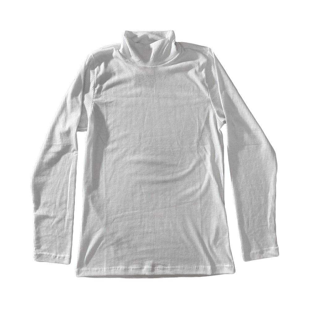Suéter Canelado Manga Longa Masculina Gola Alta Slim Cacharrel Branco