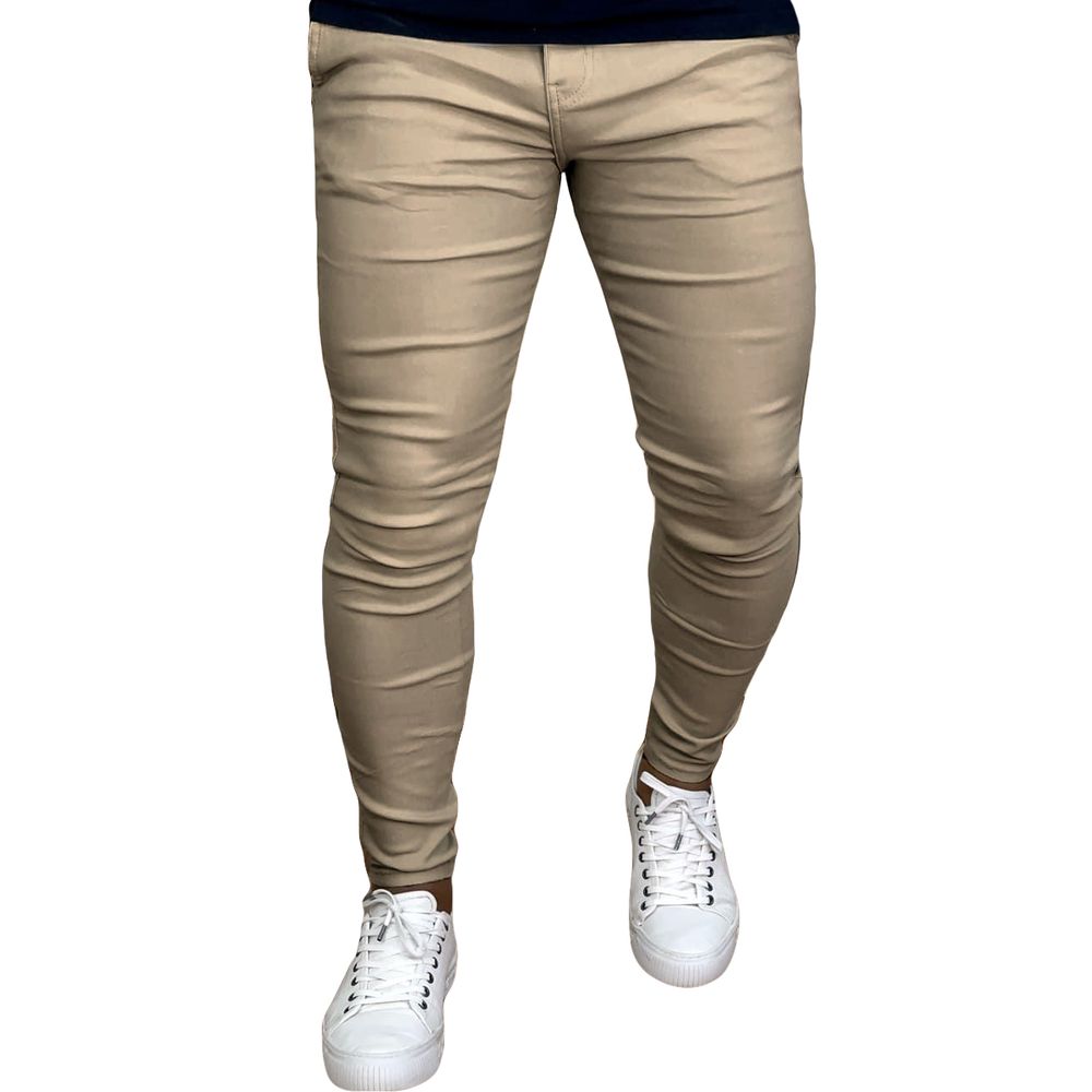 Calça Alfaiataria Skinny Masculina Italiana Premium Elastano
