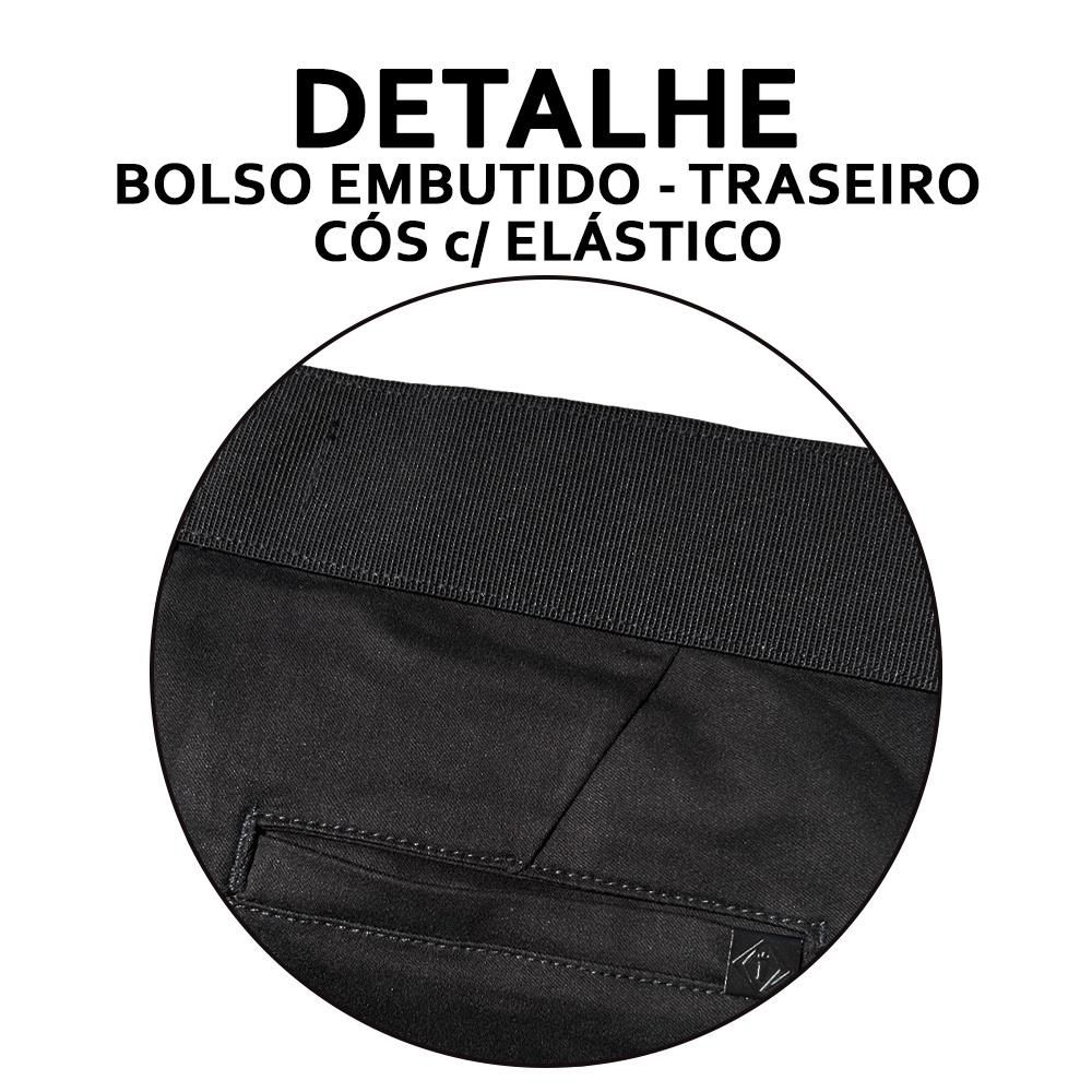 Calça Alfaiataria Preta Masculina Skinny Com Elástico No Cós