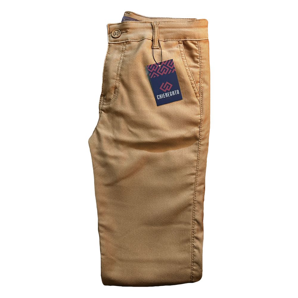 Calça Alfaiataria Twill Cáqui Masculina Skinny Social Com Textura