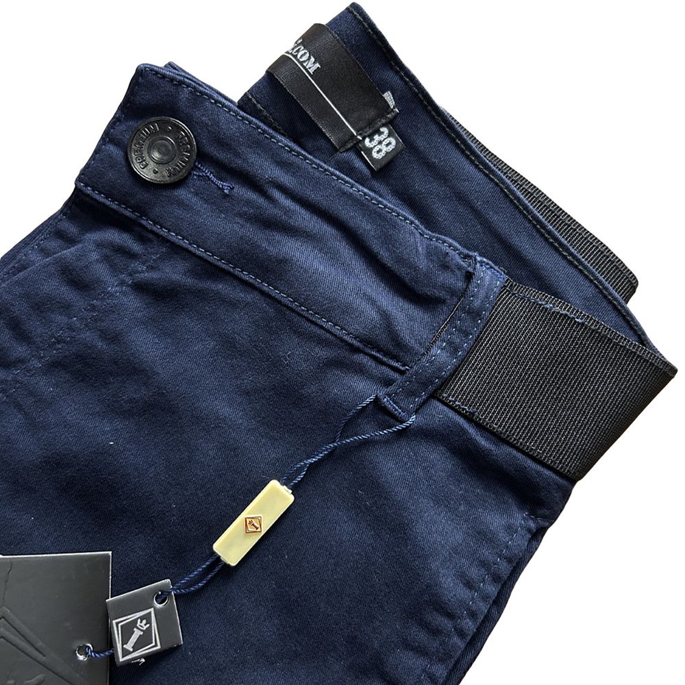 Calça Alfaiataria Social Azul Skinny Cós Elástico Codi Jeans