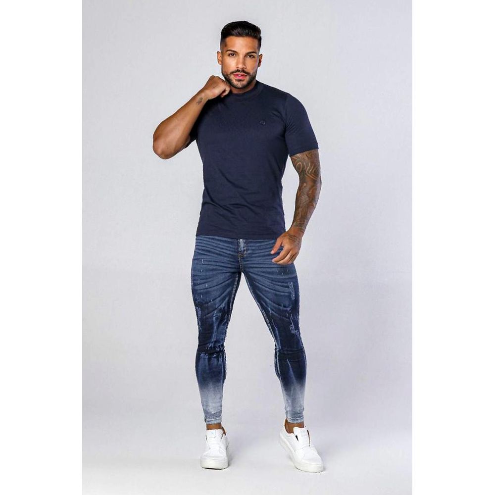 Calça Jeans Skinny Masculina Codi Jeans Manchada Destroyed