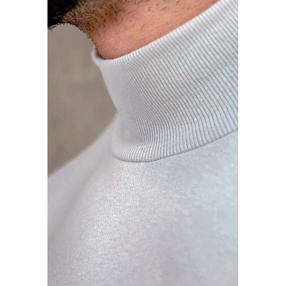 Manga Longa Gola Alta Masculina Suedine Gola Role Slim Fit