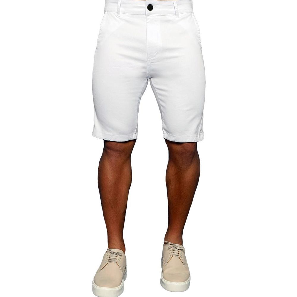 Bermuda Alfaiataria Skinny Branca Casual Premium Masculina