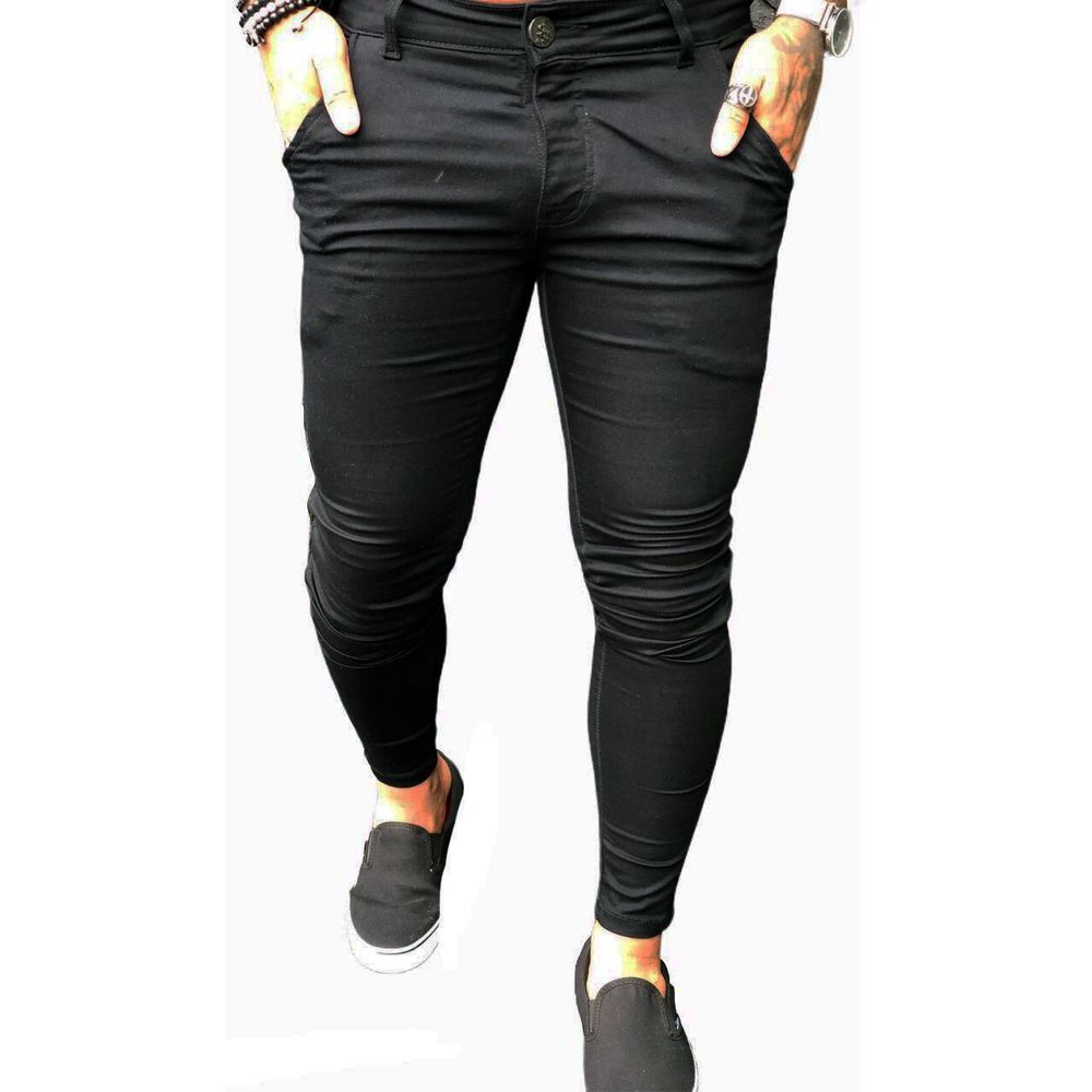 Calça Alfaiataria Preta Skinny Masculina Premium Social Codi Jeans