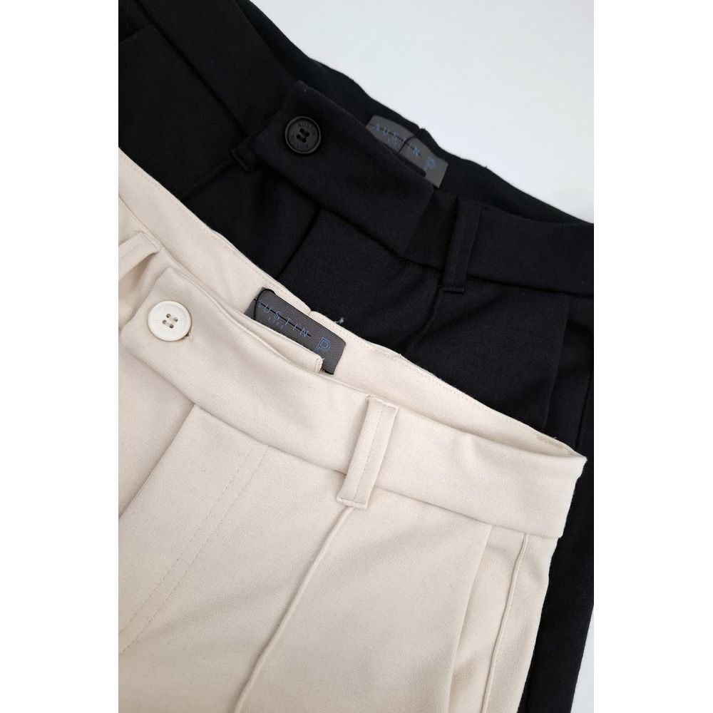 Calça Alfaiataria Moletinho Higuer Slim Fecho Italiano - Preto