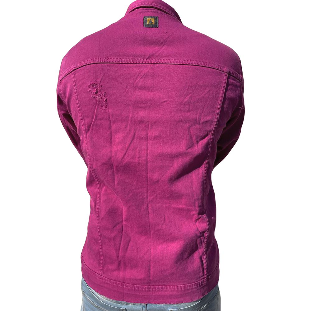 Jaqueta jeans masculina rosa top