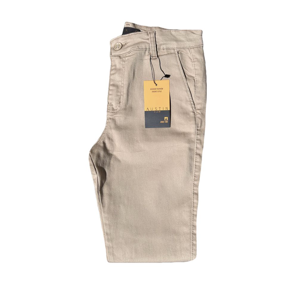 Calça Alfaiataria Bege Skinny Social Chino Premium Masculina
