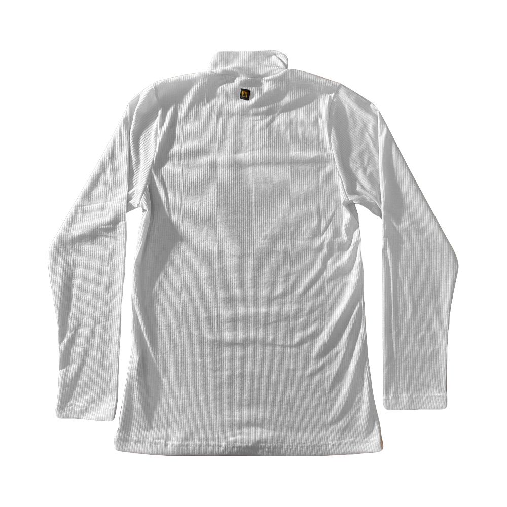 Suéter Canelado Manga Longa Masculina Gola Alta Slim Cacharrel Branco