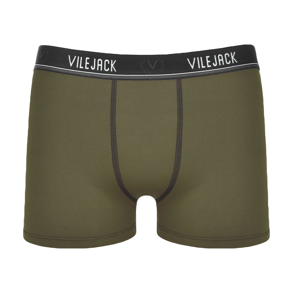 Cueca Boxer Polysuede Verde/Preta