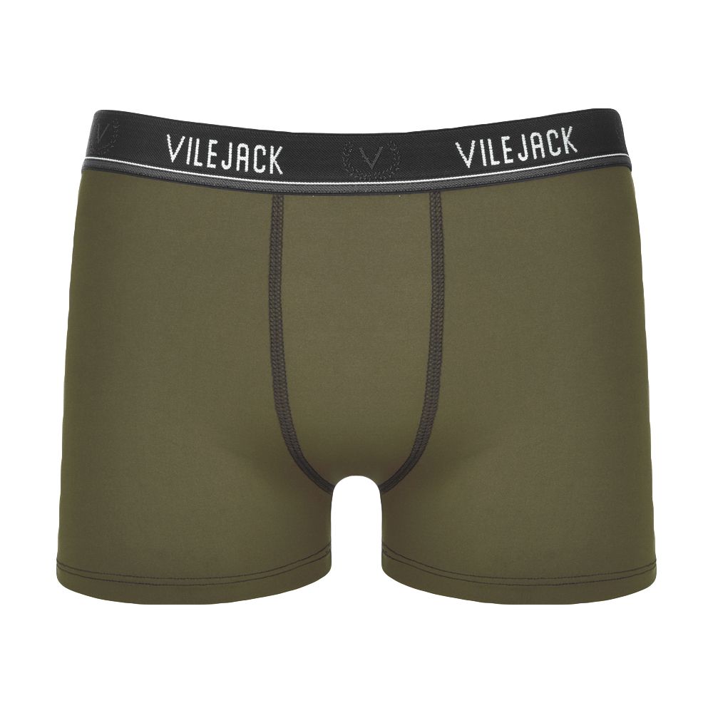 Cueca Boxer Polysuede Verde/Preta - CHIEREGATO OUTLET