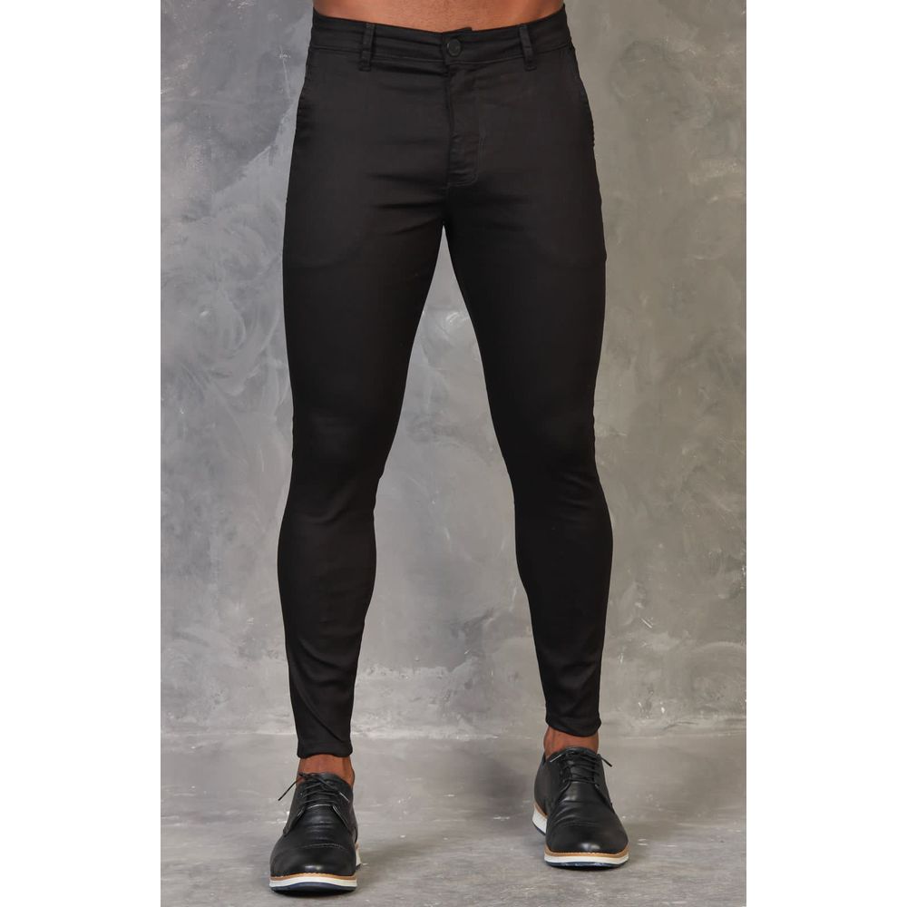 Calça Alfaiataria Preta Skinny Masculina Premium Social Codi Jeans