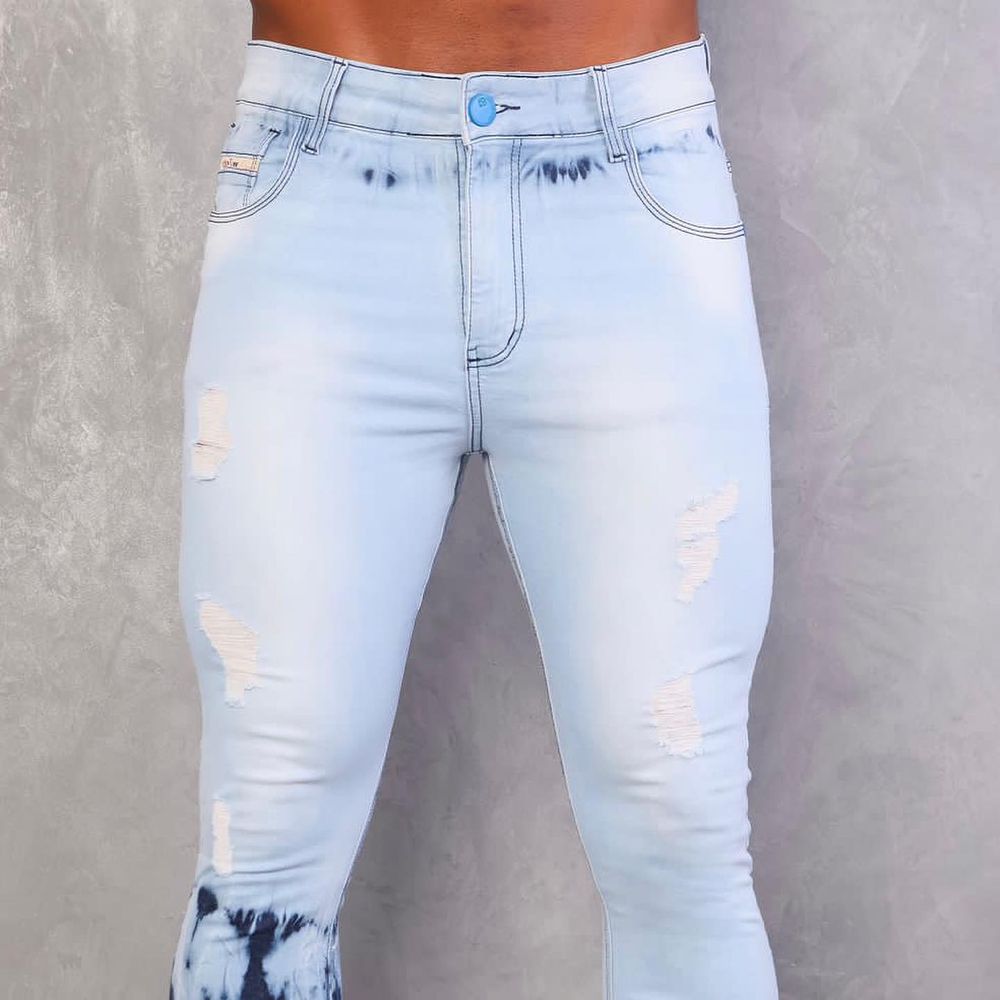 Calça Jeans Destroyed Skinny Masculina Detalhe Man... - CHIEREGATO OUTLET