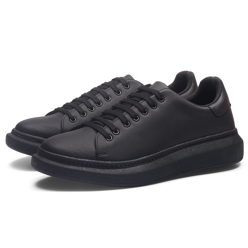 Tenis Sneaker Fly Casual Masculino Sola Alta Sapatênis Conforto - Preto