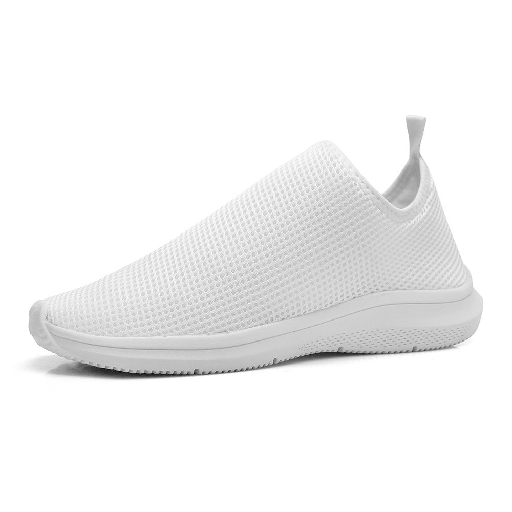 Tênis Casual Esportivo Elástico Meia Mesh Sport Calce Fácil - Branco