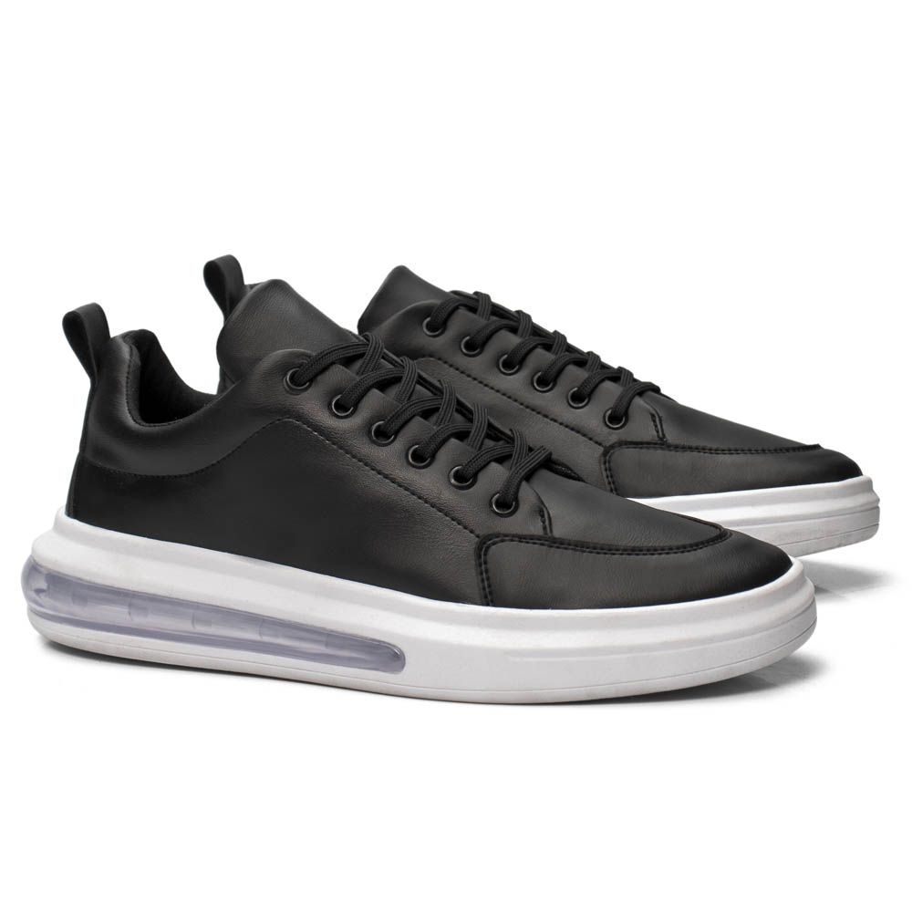 Tênis Air Preto Solado Com Amortecedor Casual Masculino Lançamento