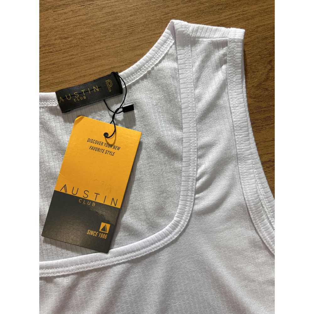 Regata Canelada Americana Gola Quadrada Slim Fit Masculina