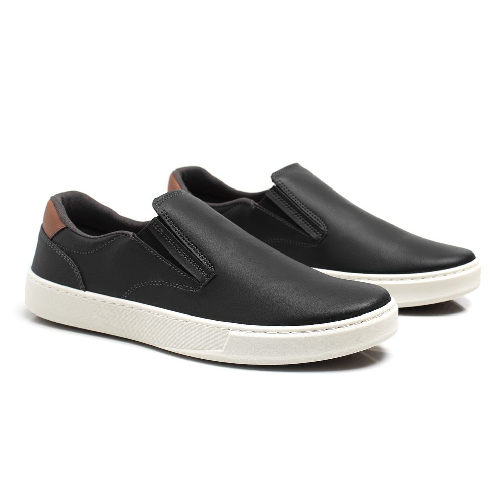 Sapatenis Masculino Casual Couro Ecológico Slip On... - CHIEREGATO OUTLET