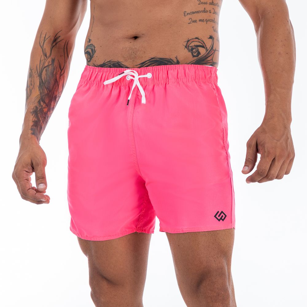 Conjunto Praia Camisa e Short Masculino Pink Vinho Verde Militar Tecido  Tactel com Elastano Ano Novo