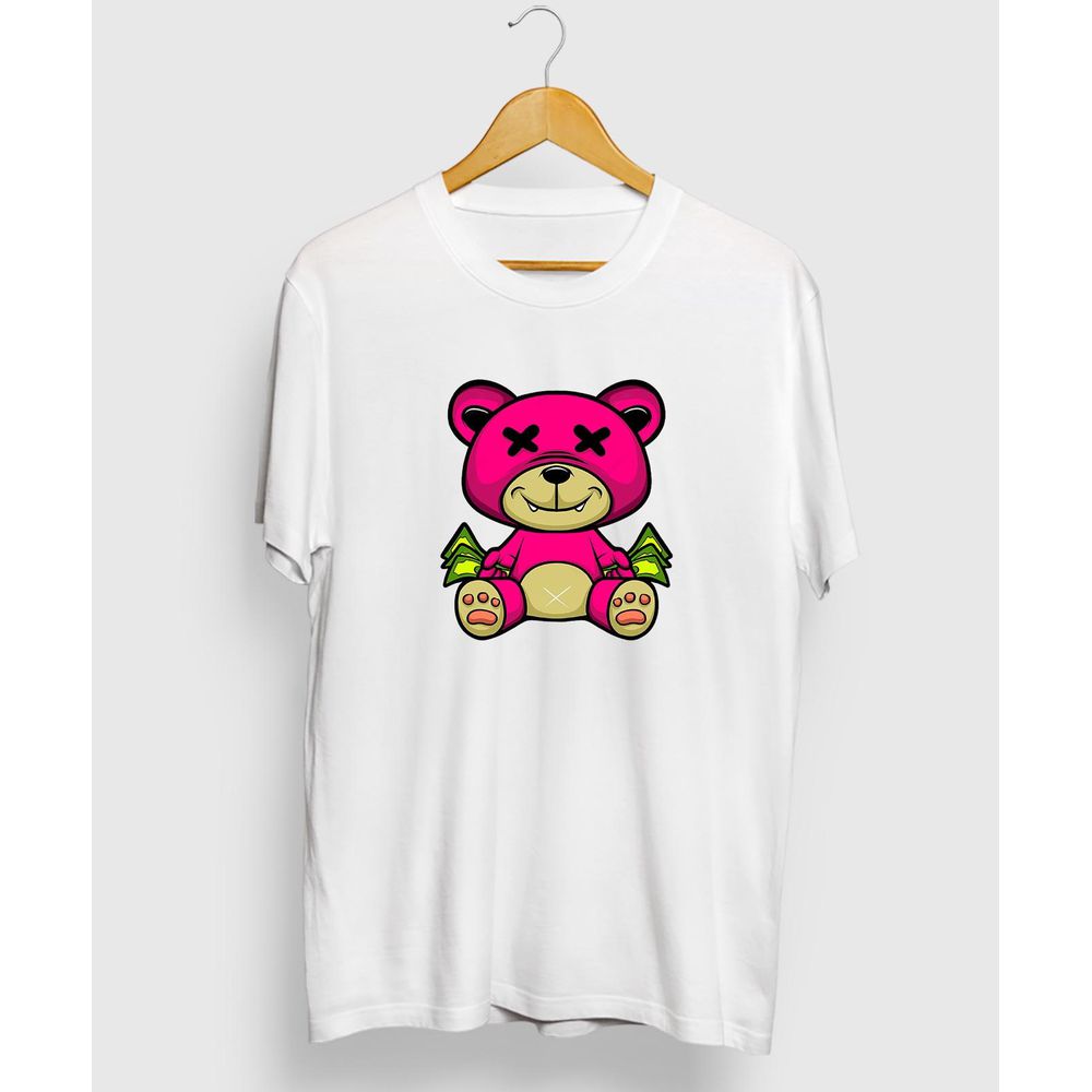 Camiseta Estampada Urso Money Bolado Streetwear Pr... - CHIEREGATO OUTLET