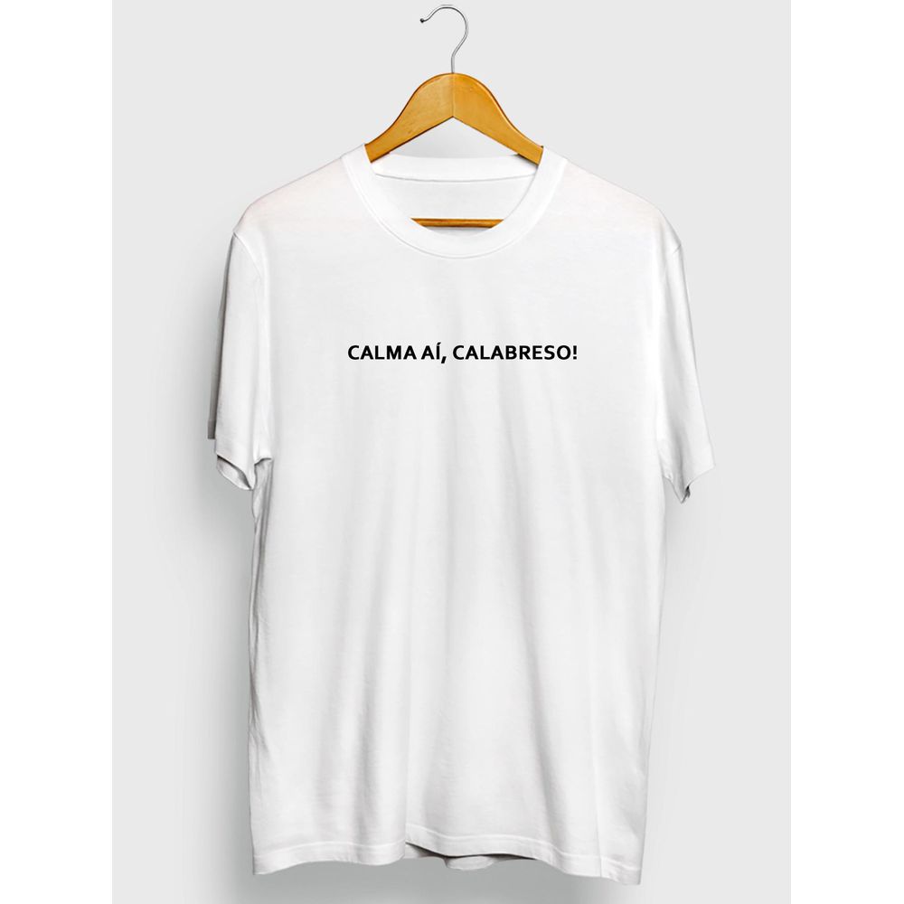 Camiseta Estampada CALMA AÍ CALABRESO #TeamDavi #B... - CHIEREGATO OUTLET