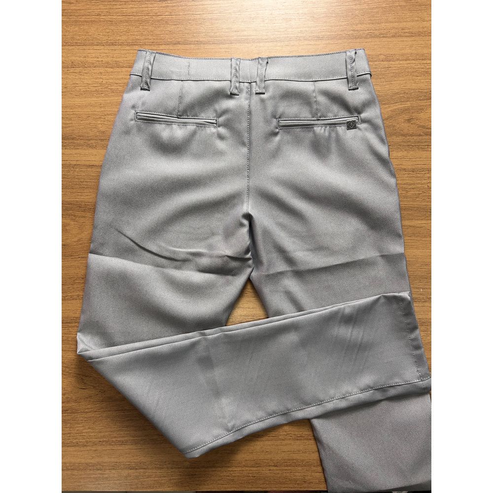 Calça Alfaiataria Social Italiana Texturizada Slim Fit Cinza