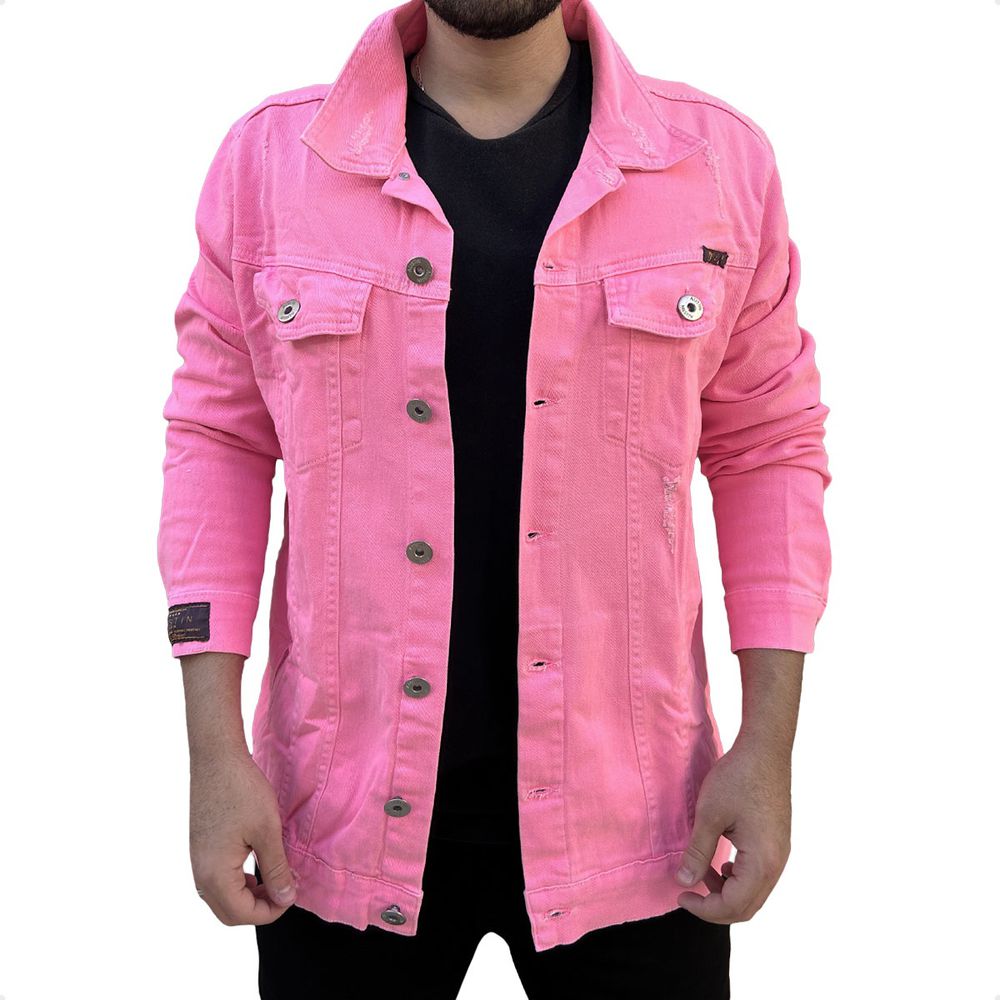 Jaqueta Sarja Rosa Neon Masculina Premium Austin Club