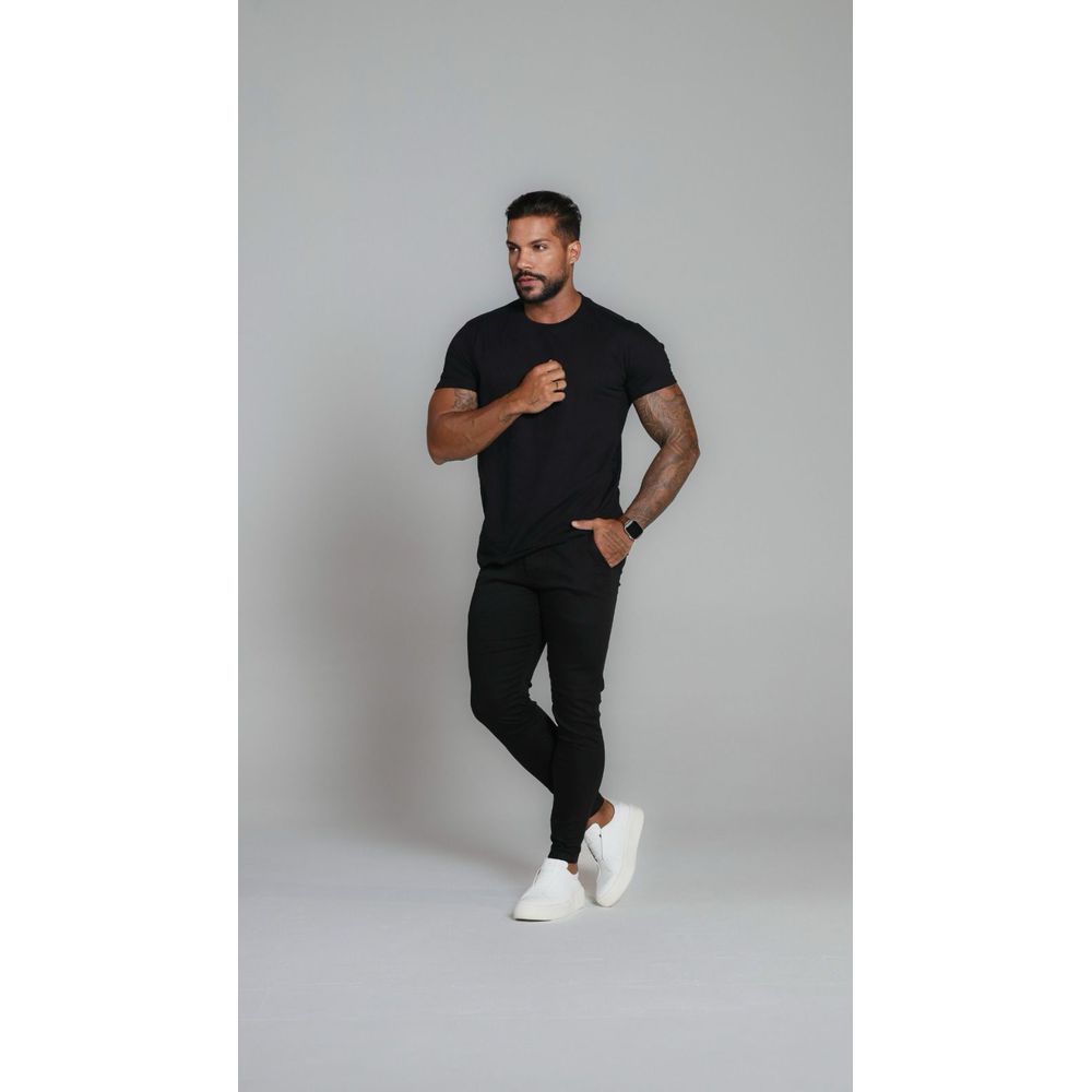 Calça Alfaiataria Preta Skinny Masculina Premium Social Codi Jeans