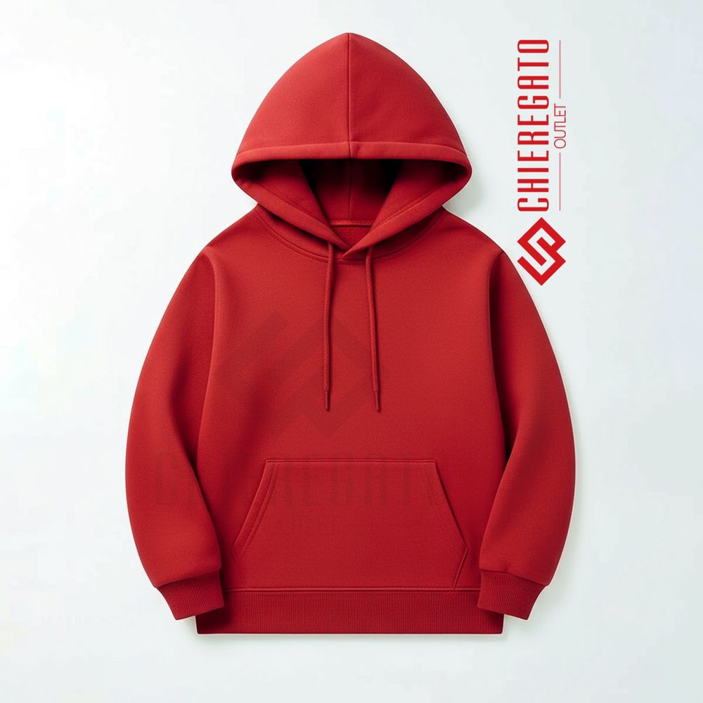 Moletom Canguru Infantil Unissex Vermelho