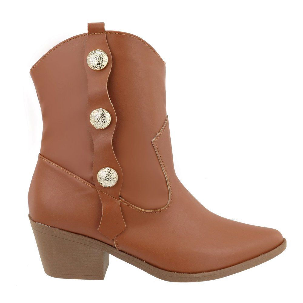 Bota Damers Feminina Western Boton Lateral