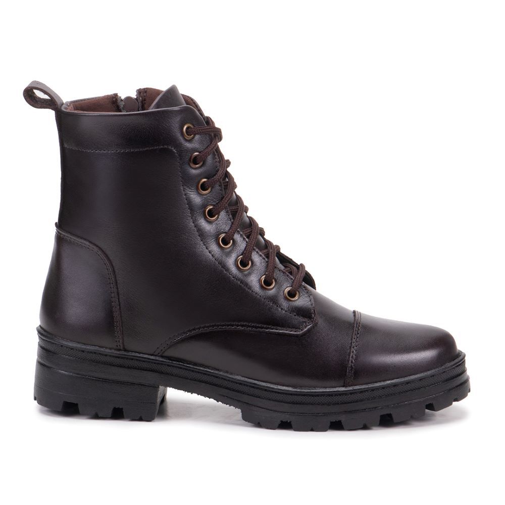 Bota Damers Feminina de Couro Legítimo Cano Curto