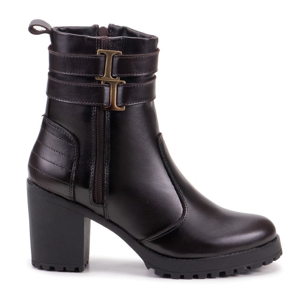 Bota Damers Feminina de Couro Legítimo Cano Curto