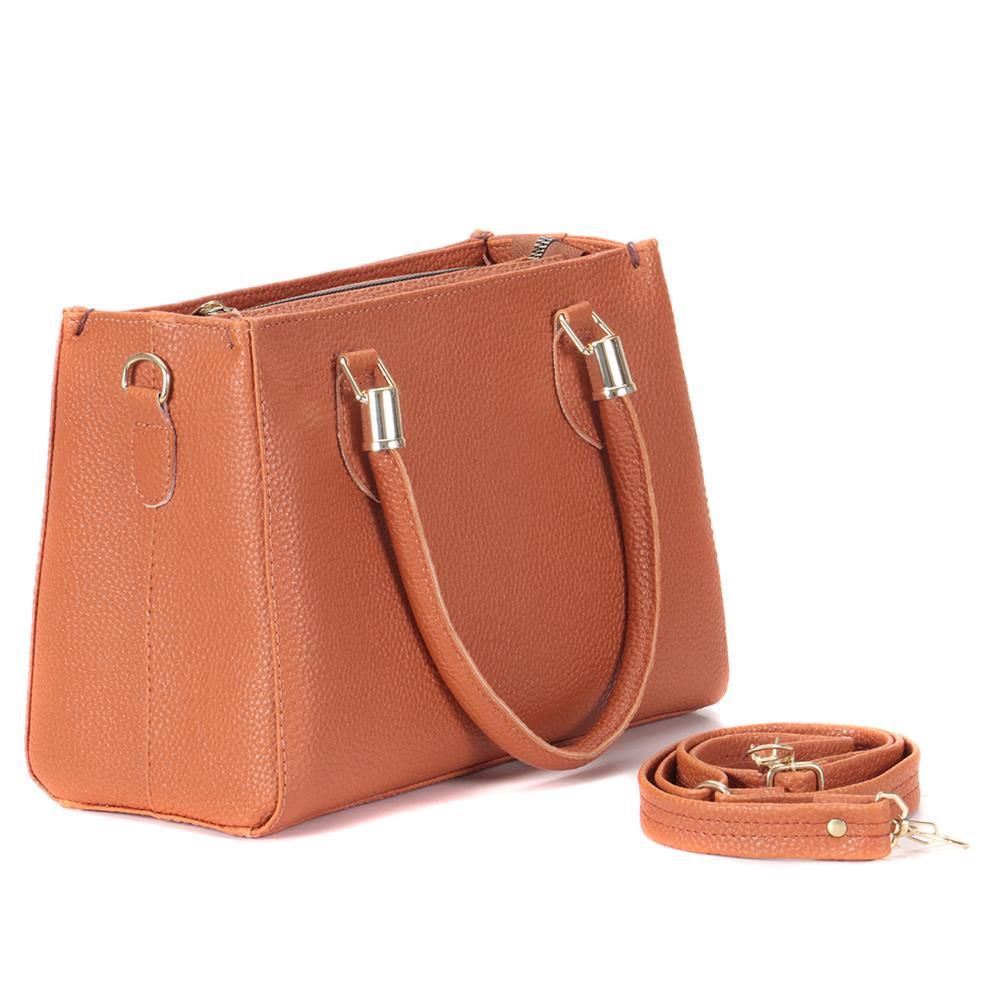 Bolsa Tote Quadrada Marrom Damers 