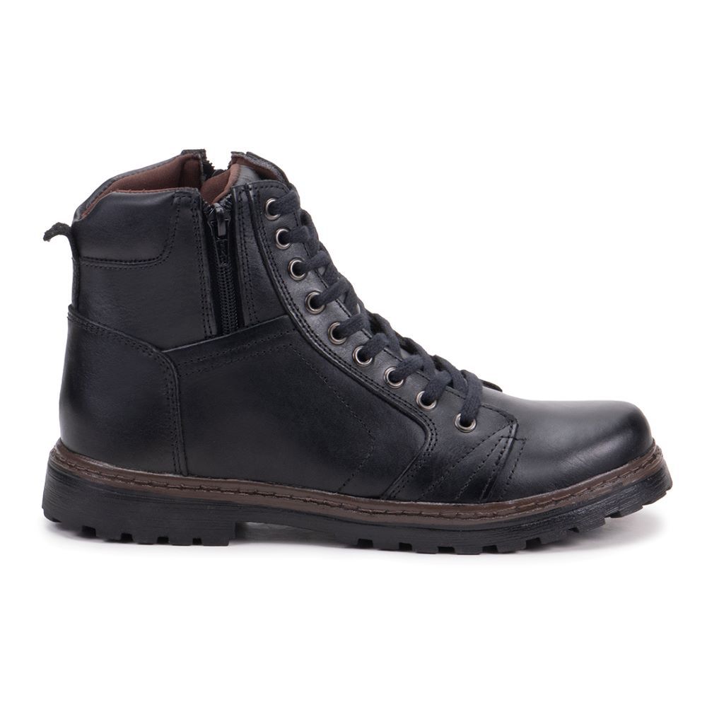 Bota Damers Masculino de Couro Legítimo Cano Curto