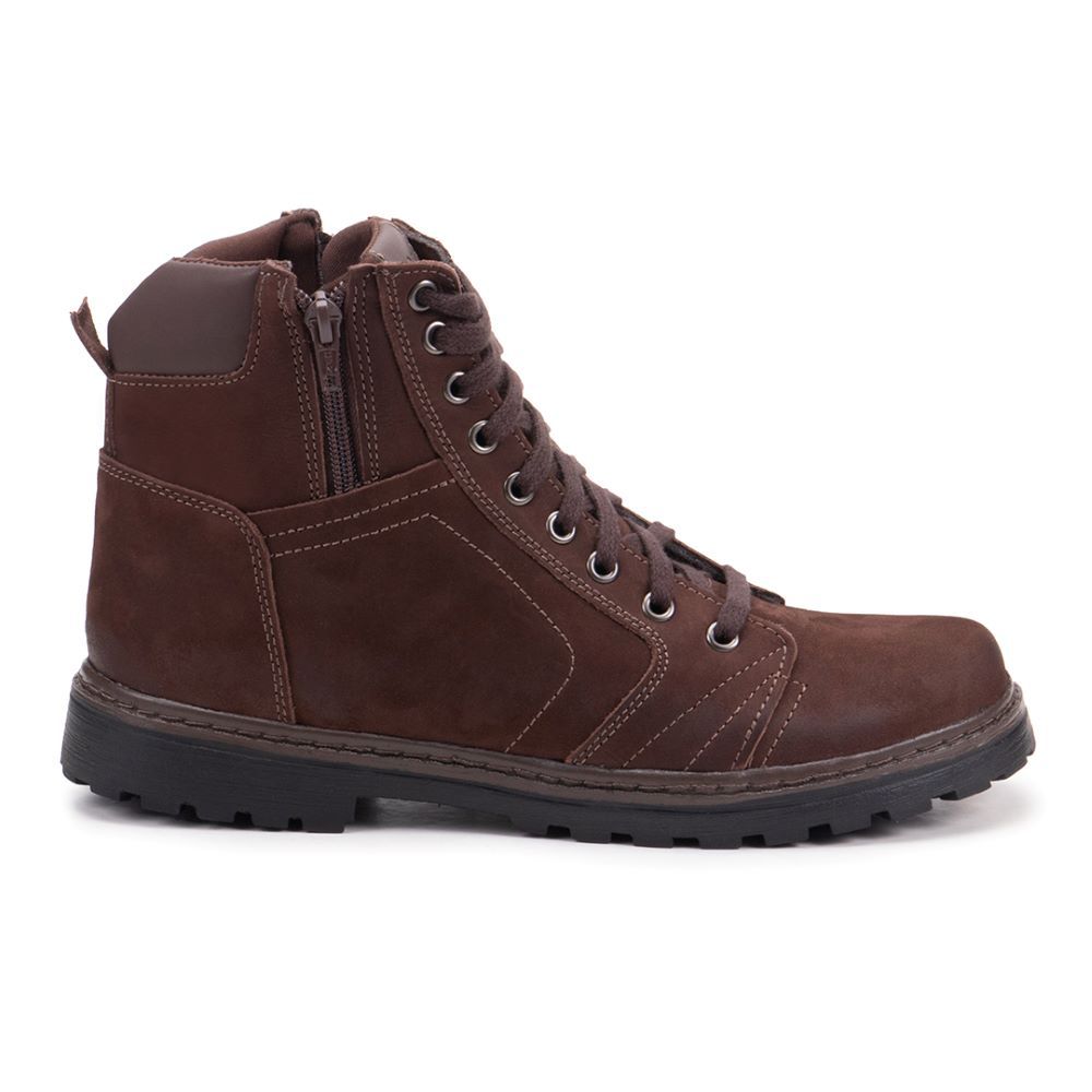 Bota Damers Masculino de Couro Legítimo Cano Curto