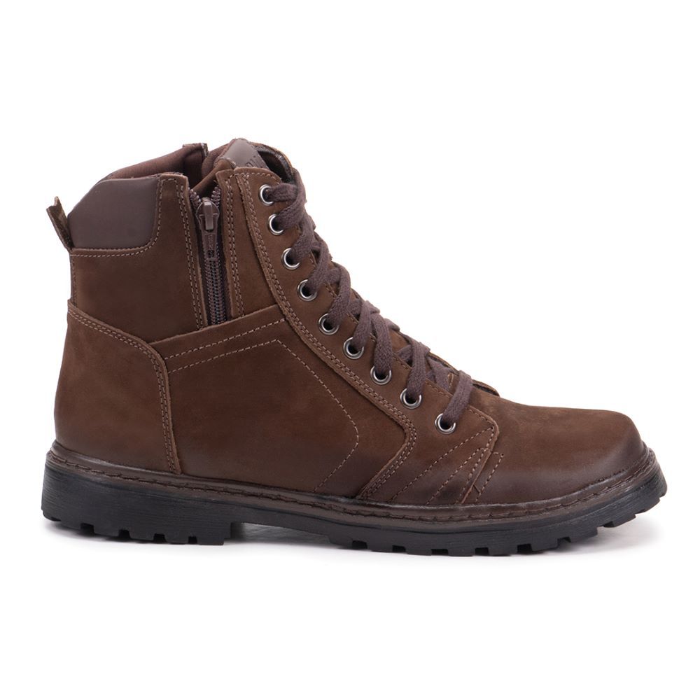 Bota Damers Masculino de Couro Legítimo Cano Curto