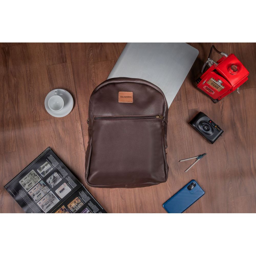 Mochila Damers em Couro Legítimo Casual