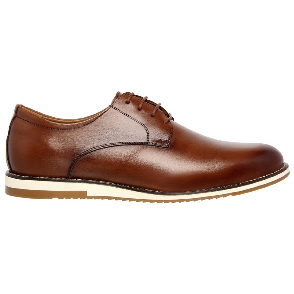 Sapato Damers Oxford Masculino De Couro Legítimo Marrom