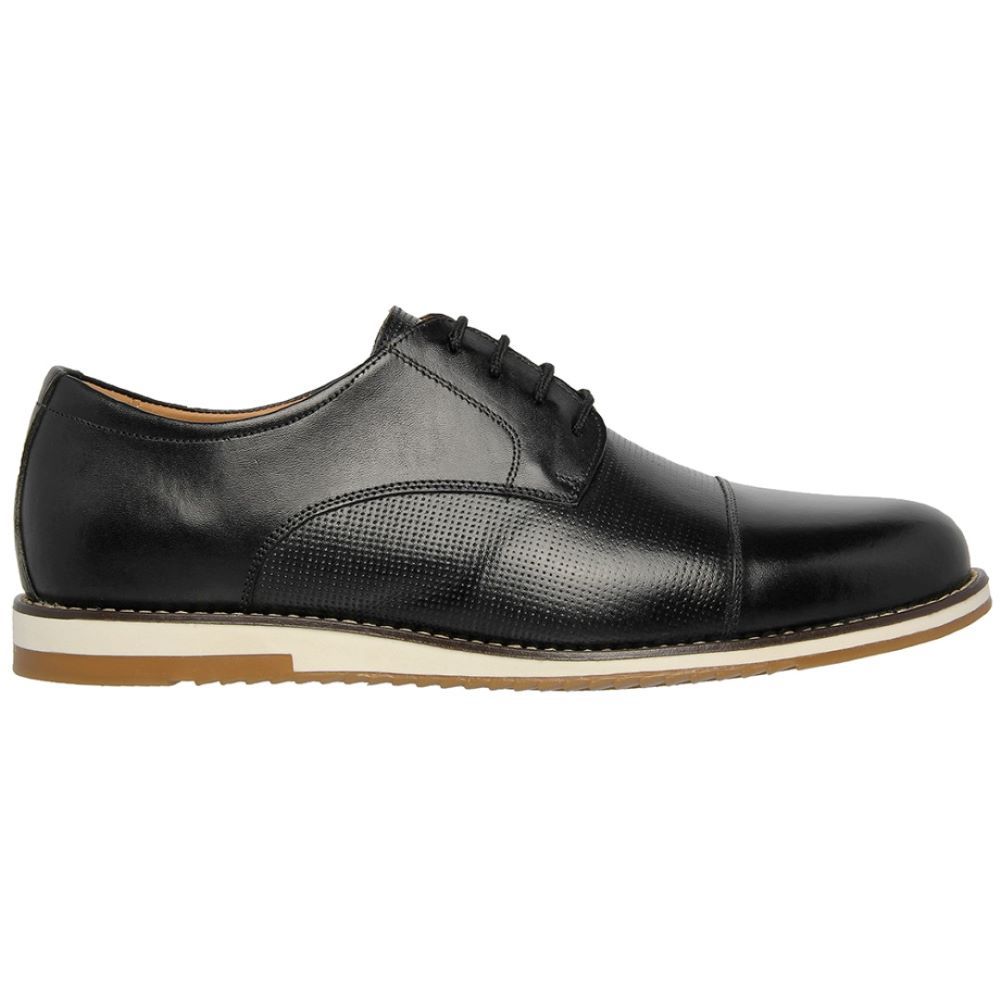Sapato Damers Oxford Masculino De Couro Legítimo Preto