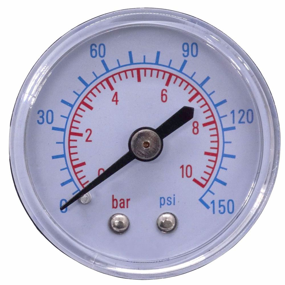 DT-435 - Manômetro Horizontal 1/8 40mm para Filtro... - DENTAL TIBA