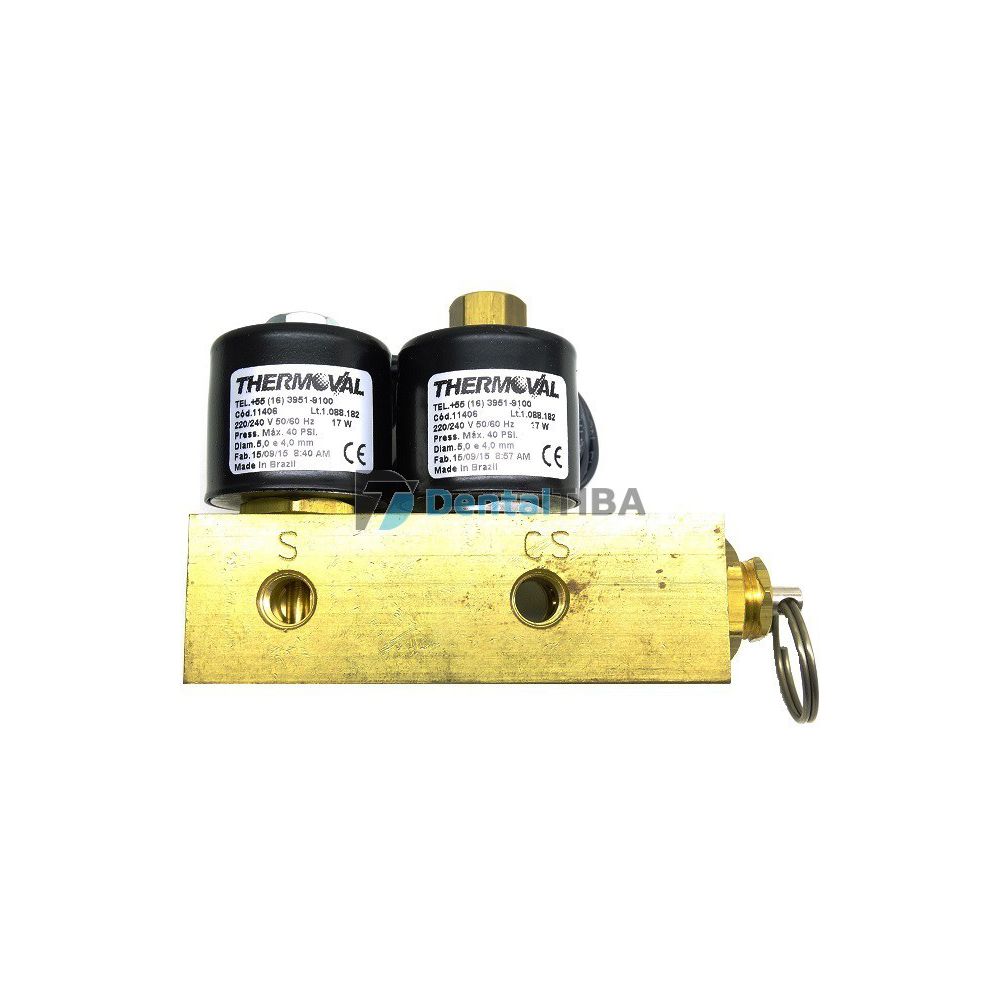 AD-018 - Bloco Valv Solenoide 220v 1na/2nf Autocla... - DENTAL TIBA