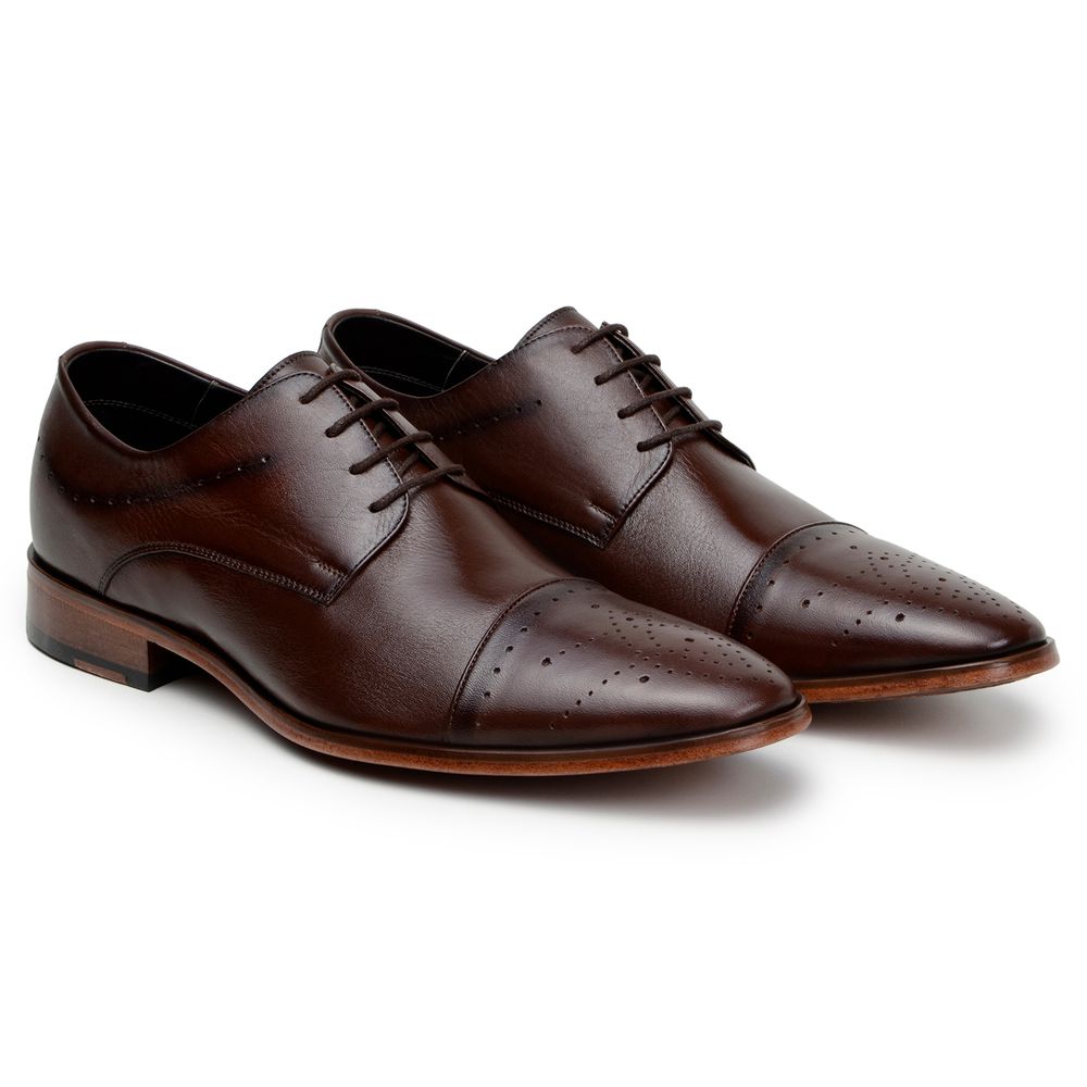 Sapato Social Derby Giacomo Tabaco