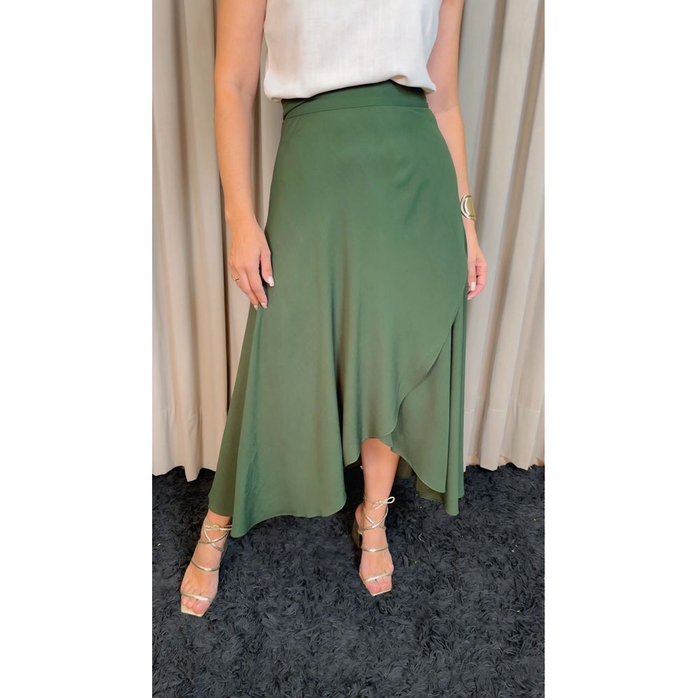 Saia Transpassada Feminina - Verde -Cod 337