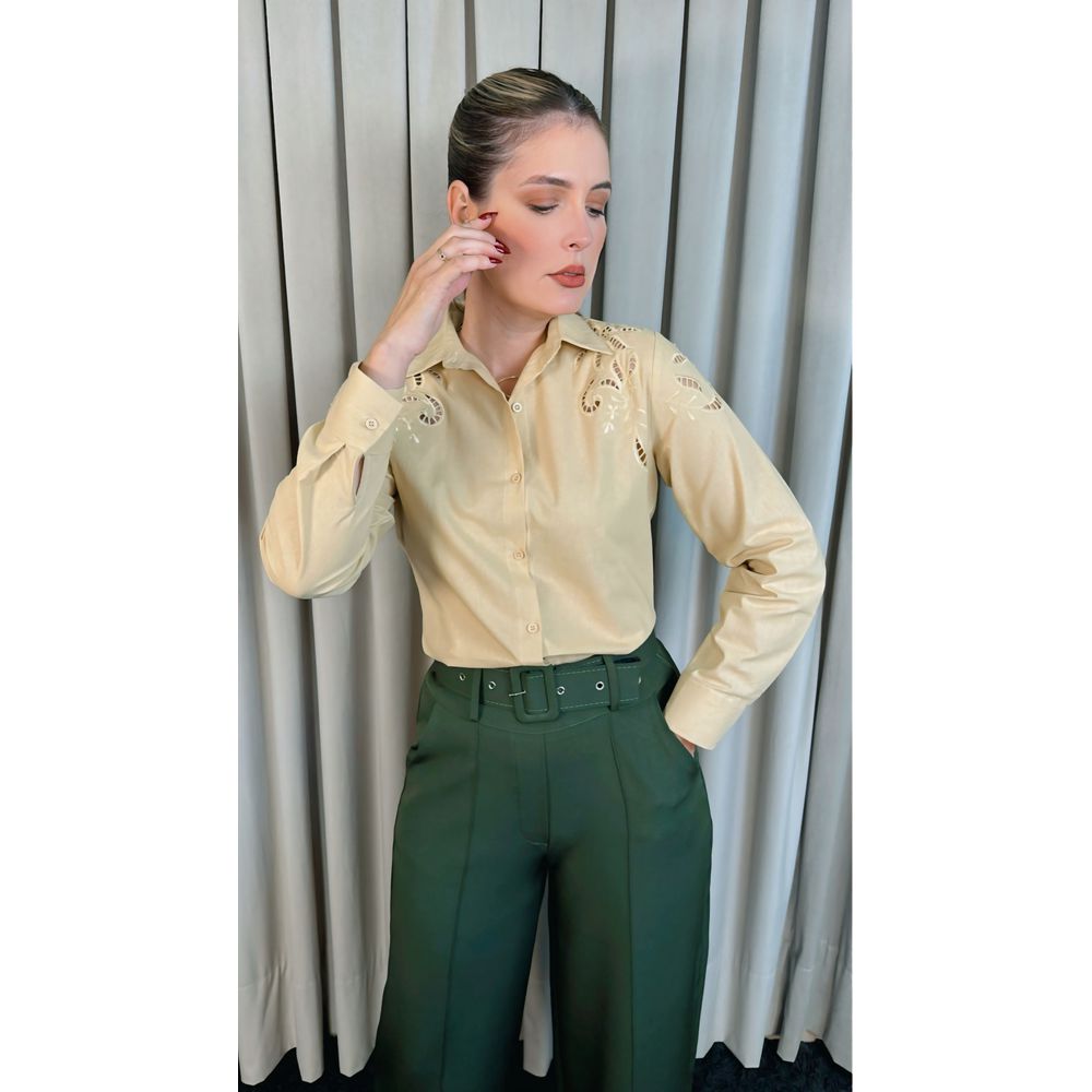 Camisa Feminina Manga Longa - Cod: 290 - Nude