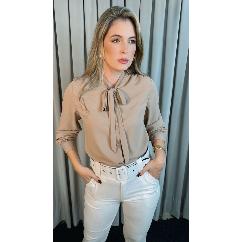 Camisa Feminina Manga Longa - Cod: 245 - Nude