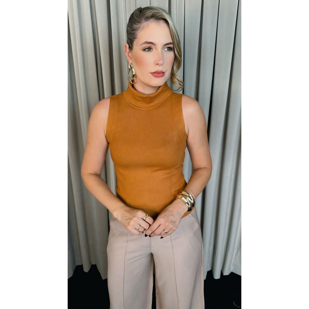Blusa Básica Em Trico - Caramelo - Cod 243