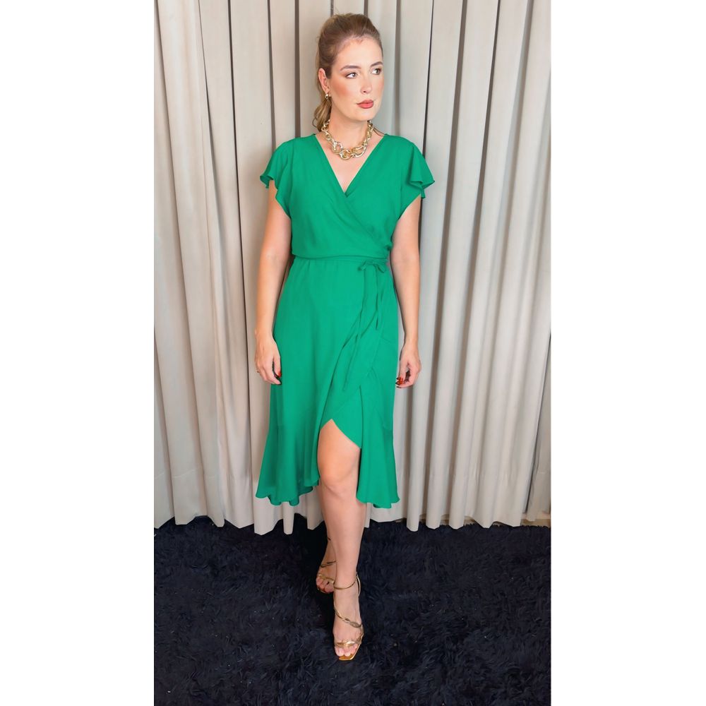 Vestido Feminino Longo - Verde - Cod 545 