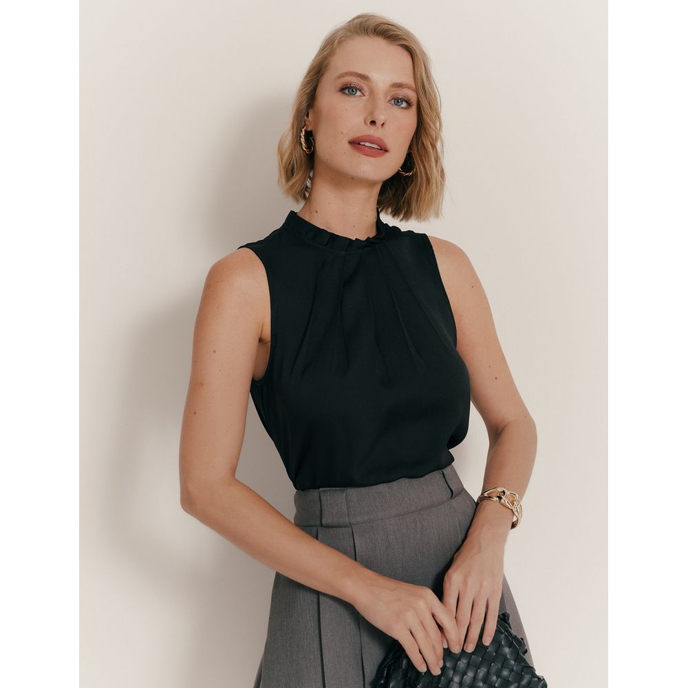 Blusa Fabiane - Preta - DONNA LELLA