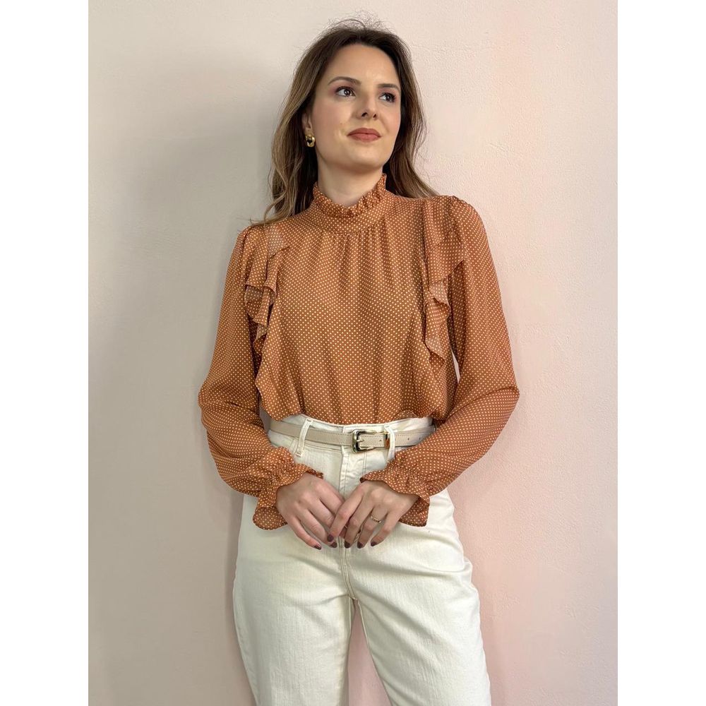Blusa Poá - Caramelo - DONNA LELLA