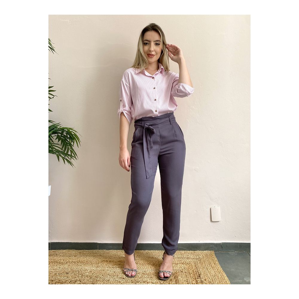 Calça Ellen Clochard - Cinza - DONNA LELLA